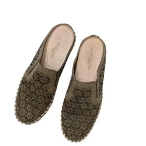 Ilse Jacobsen Women’s (EU 38) Slip On Backless Green Shoes